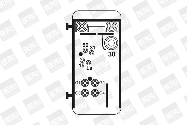 Relais, Glühanlage 12 V BorgWarner (BERU) GR070