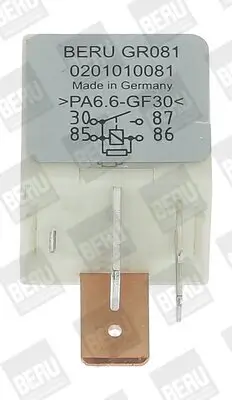 Relais, Glühanlage 12 V BorgWarner (BERU) GR081 Bild Relais, Glühanlage 12 V BorgWarner (BERU) GR081