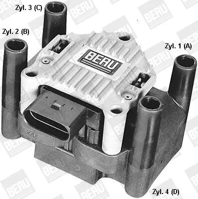 Zündspule 12 V BorgWarner (BERU) ZSE003 Bild Zündspule 12 V BorgWarner (BERU) ZSE003