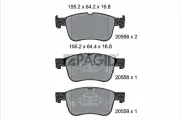 Bremsbelagsatz, Scheibenbremse Vorderachse PAGID T2831N