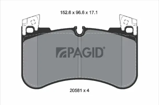 Bremsbelagsatz, Scheibenbremse Vorderachse PAGID T2790N Bild Bremsbelagsatz, Scheibenbremse Vorderachse PAGID T2790N
