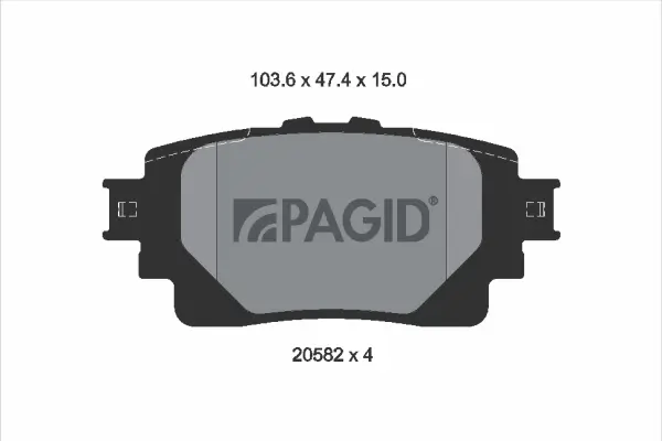 Bremsbelagsatz, Scheibenbremse Hinterachse PAGID T2857N