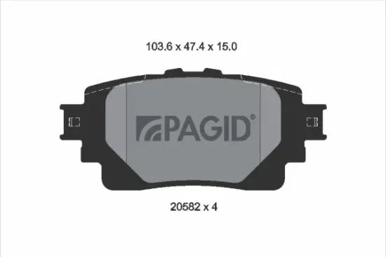 Bremsbelagsatz, Scheibenbremse Hinterachse PAGID T2857N Bild Bremsbelagsatz, Scheibenbremse Hinterachse PAGID T2857N