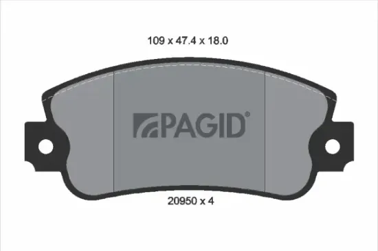 Bremsbelagsatz, Scheibenbremse Vorderachse PAGID T9003N Bild Bremsbelagsatz, Scheibenbremse Vorderachse PAGID T9003N