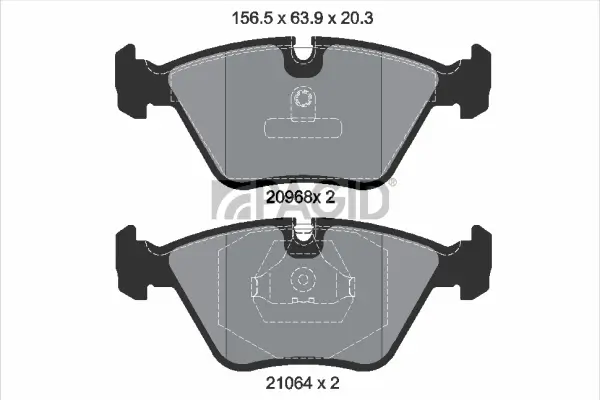Bremsbelagsatz, Scheibenbremse Vorderachse PAGID T1026N