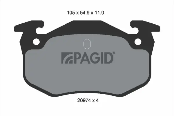 Bremsbelagsatz, Scheibenbremse Hinterachse PAGID T6065N