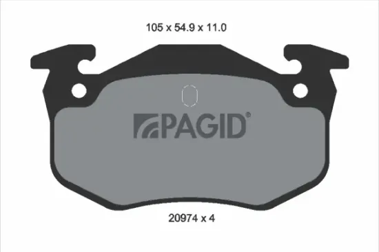 Bremsbelagsatz, Scheibenbremse Hinterachse PAGID T6065N Bild Bremsbelagsatz, Scheibenbremse Hinterachse PAGID T6065N