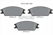 Bremsbelagsatz, Scheibenbremse Vorderachse PAGID T0366N