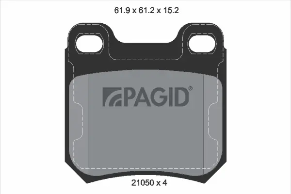 Bremsbelagsatz, Scheibenbremse Hinterachse PAGID T1016N