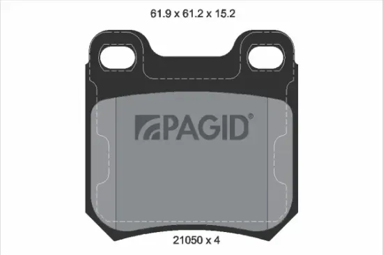 Bremsbelagsatz, Scheibenbremse Hinterachse PAGID T1016N Bild Bremsbelagsatz, Scheibenbremse Hinterachse PAGID T1016N