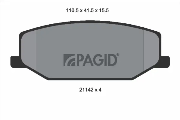 Bremsbelagsatz, Scheibenbremse Vorderachse PAGID T0350N
