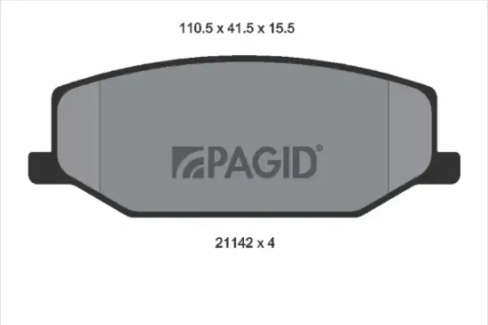 Bremsbelagsatz, Scheibenbremse Vorderachse PAGID T0350N Bild Bremsbelagsatz, Scheibenbremse Vorderachse PAGID T0350N