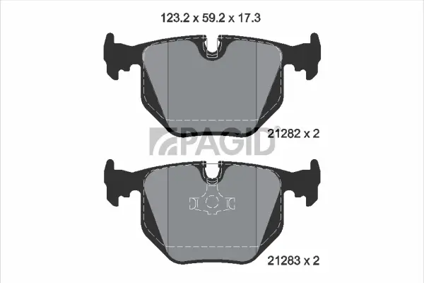 Bremsbelagsatz, Scheibenbremse Hinterachse PAGID T1120N