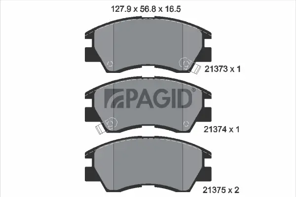 Bremsbelagsatz, Scheibenbremse Vorderachse PAGID T0044N