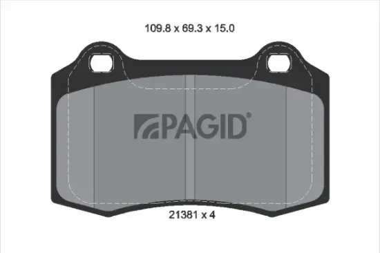 Bremsbelagsatz, Scheibenbremse PAGID T1554N Bild Bremsbelagsatz, Scheibenbremse PAGID T1554N