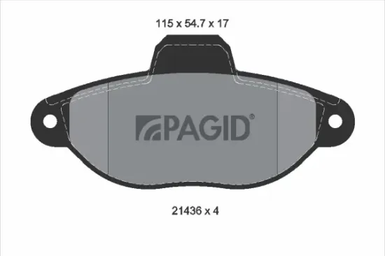 Bremsbelagsatz, Scheibenbremse Vorderachse PAGID T9031N Bild Bremsbelagsatz, Scheibenbremse Vorderachse PAGID T9031N
