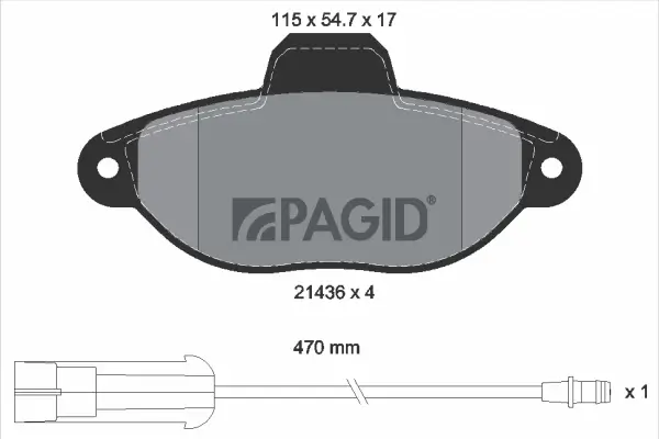 Bremsbelagsatz, Scheibenbremse Vorderachse PAGID T9030N