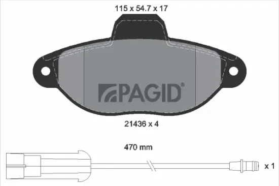 Bremsbelagsatz, Scheibenbremse Vorderachse PAGID T9030N Bild Bremsbelagsatz, Scheibenbremse Vorderachse PAGID T9030N