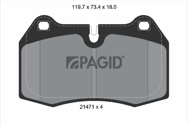 Bremsbelagsatz, Scheibenbremse Vorderachse PAGID T5091N
