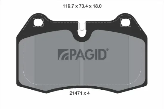 Bremsbelagsatz, Scheibenbremse Vorderachse PAGID T5091N Bild Bremsbelagsatz, Scheibenbremse Vorderachse PAGID T5091N