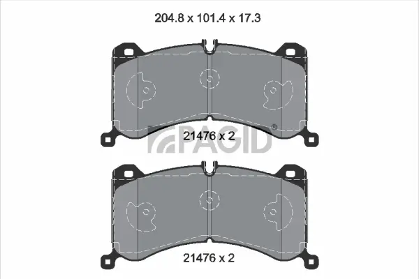Bremsbelagsatz, Scheibenbremse Vorderachse PAGID T4186N