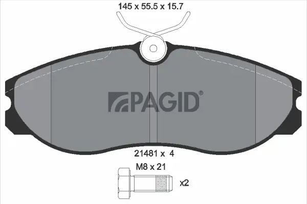 Bremsbelagsatz, Scheibenbremse Vorderachse PAGID T3037N