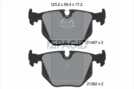 Bremsbelagsatz, Scheibenbremse Hinterachse PAGID T1117N Bild Bremsbelagsatz, Scheibenbremse Hinterachse PAGID T1117N