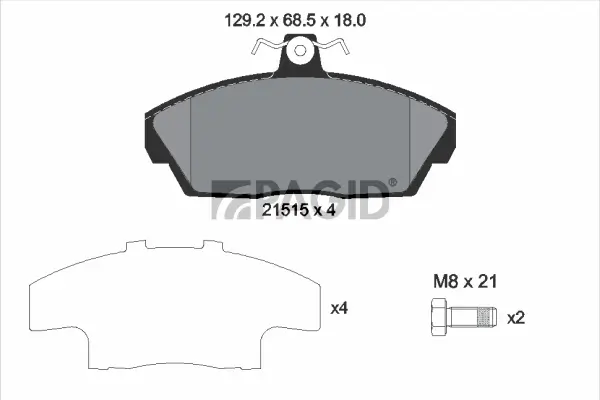 Bremsbelagsatz, Scheibenbremse Vorderachse PAGID T5120N