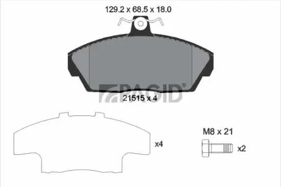 Bremsbelagsatz, Scheibenbremse Vorderachse PAGID T5120N Bild Bremsbelagsatz, Scheibenbremse Vorderachse PAGID T5120N