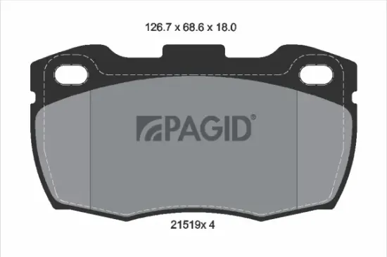 Bremsbelagsatz, Scheibenbremse Vorderachse PAGID T0084N Bild Bremsbelagsatz, Scheibenbremse Vorderachse PAGID T0084N