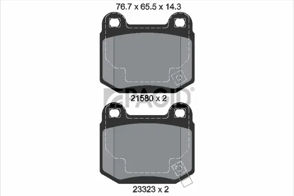 Bremsbelagsatz, Scheibenbremse Hinterachse PAGID T1386N