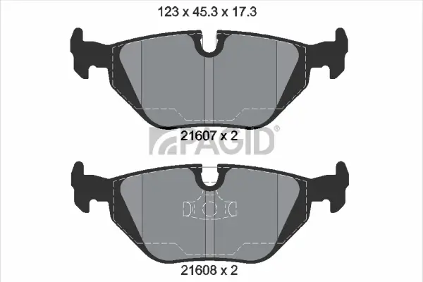 Bremsbelagsatz, Scheibenbremse Hinterachse PAGID T1039N
