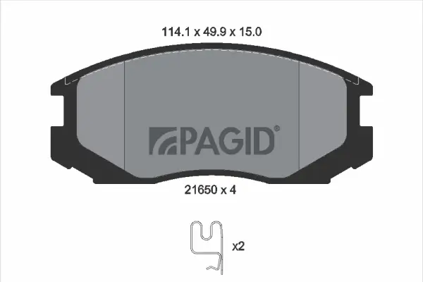 Bremsbelagsatz, Scheibenbremse Vorderachse PAGID T3109N