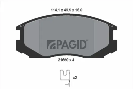 Bremsbelagsatz, Scheibenbremse Vorderachse PAGID T3109N Bild Bremsbelagsatz, Scheibenbremse Vorderachse PAGID T3109N