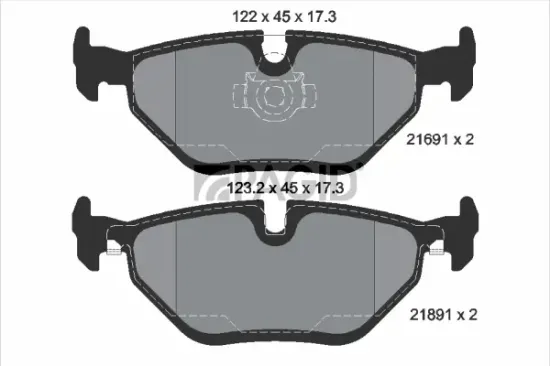 Bremsbelagsatz, Scheibenbremse Hinterachse PAGID T1104N Bild Bremsbelagsatz, Scheibenbremse Hinterachse PAGID T1104N