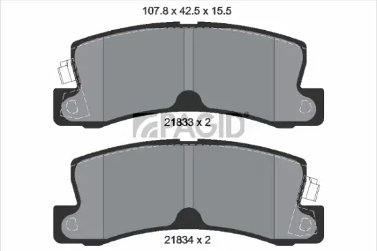 Bremsbelagsatz, Scheibenbremse Hinterachse PAGID T0393N Bild Bremsbelagsatz, Scheibenbremse Hinterachse PAGID T0393N
