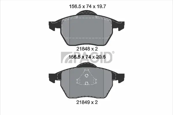 Bremsbelagsatz, Scheibenbremse Vorderachse PAGID T1106N