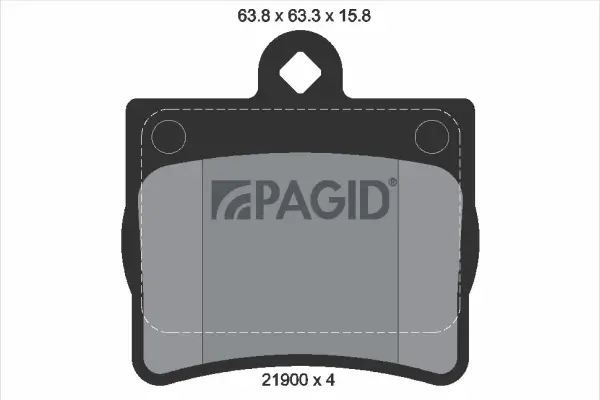 Bremsbelagsatz, Scheibenbremse Hinterachse PAGID T1139N