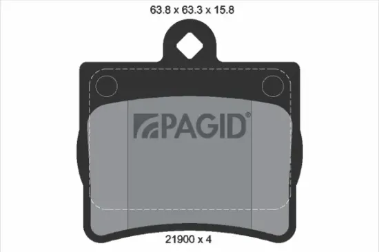Bremsbelagsatz, Scheibenbremse Hinterachse PAGID T1139N Bild Bremsbelagsatz, Scheibenbremse Hinterachse PAGID T1139N