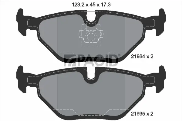 Bremsbelagsatz, Scheibenbremse Hinterachse PAGID T1178N