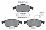 Bremsbelagsatz, Scheibenbremse Vorderachse PAGID T4574N