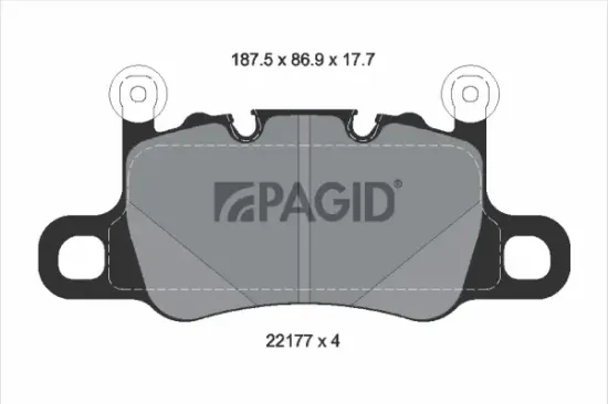 Bremsbelagsatz, Scheibenbremse Hinterachse PAGID T3192N Bild Bremsbelagsatz, Scheibenbremse Hinterachse PAGID T3192N