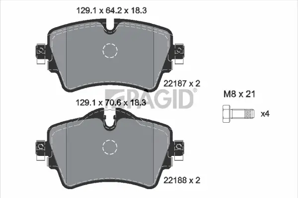 Bremsbelagsatz, Scheibenbremse Vorderachse PAGID T2410N