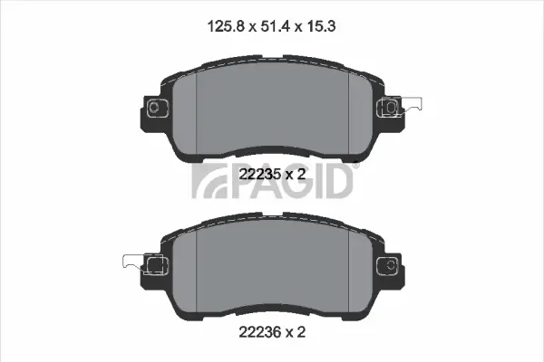 Bremsbelagsatz, Scheibenbremse Vorderachse PAGID T2470N