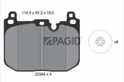 Bremsbelagsatz, Scheibenbremse Vorderachse PAGID T2479N