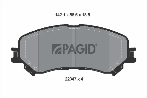 Bremsbelagsatz, Scheibenbremse Vorderachse PAGID T2554N