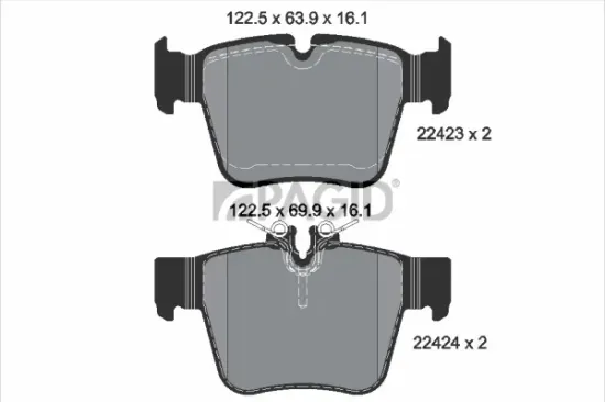 Bremsbelagsatz, Scheibenbremse Hinterachse PAGID T2567N Bild Bremsbelagsatz, Scheibenbremse Hinterachse PAGID T2567N