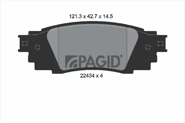 Bremsbelagsatz, Scheibenbremse Hinterachse PAGID T2561N