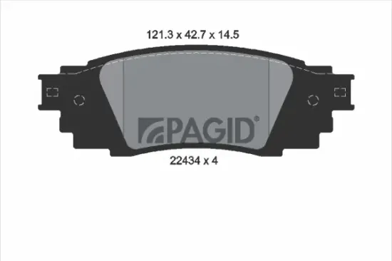 Bremsbelagsatz, Scheibenbremse Hinterachse PAGID T2561N Bild Bremsbelagsatz, Scheibenbremse Hinterachse PAGID T2561N