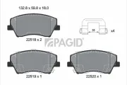 Bremsbelagsatz, Scheibenbremse Vorderachse PAGID T2667N